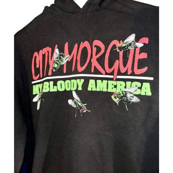 City Morgue My Bloody America Tour Hoodie Sz Small Zillacami Sosmula Flies RARE - Picture 3 of 10